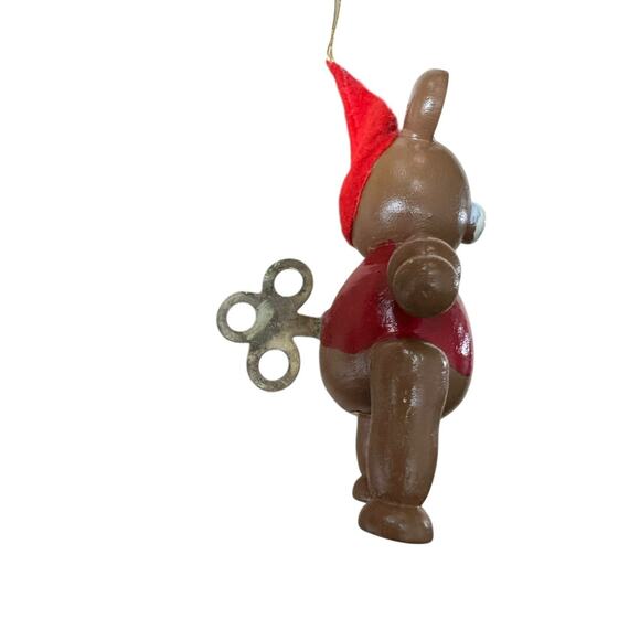 Vintage Wood Christmas Holiday Ornaments Lot Bears Santa Japan Taiwan Drum READ - Picture 6 of 10